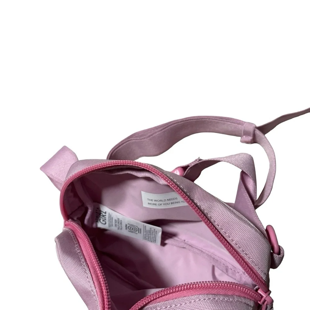 Athleta Youth Girl Pink Over The Shoulder Bag Pocket Fanny Pack 7 x 4.5 x 2